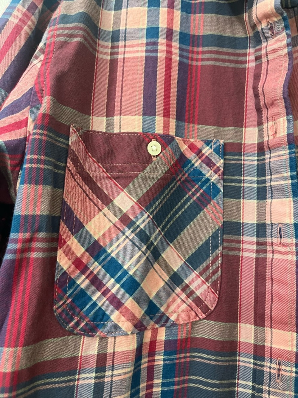 Lauren Ralph Lauren Pink Plaid Button-Down Shirt Long Sleeves Womens Large - Picture 3 of 11
